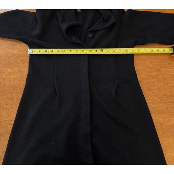 Eileen Fisher Women's Black Merino Wool Cashmere Blend Long Cardigan Size Small - Picture 5 of 8